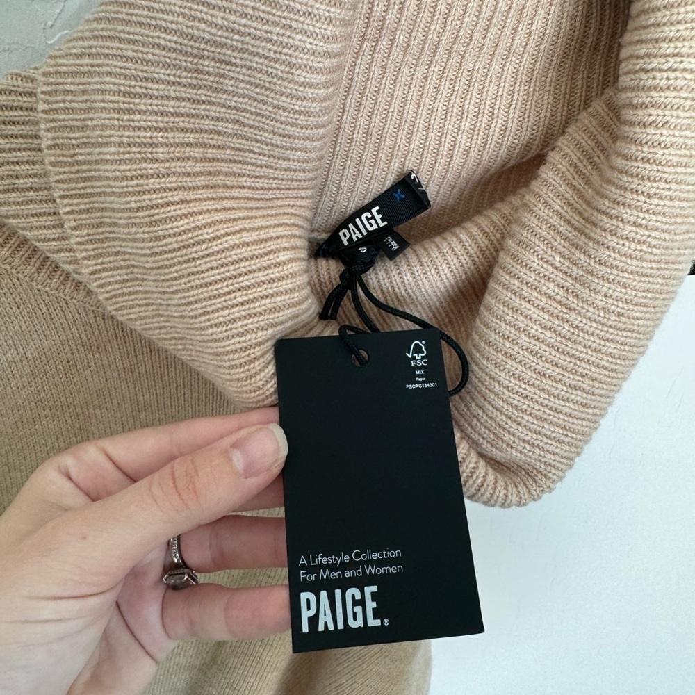 PAIGE Camel Knit Dress NWT - Picture 6 of 6
